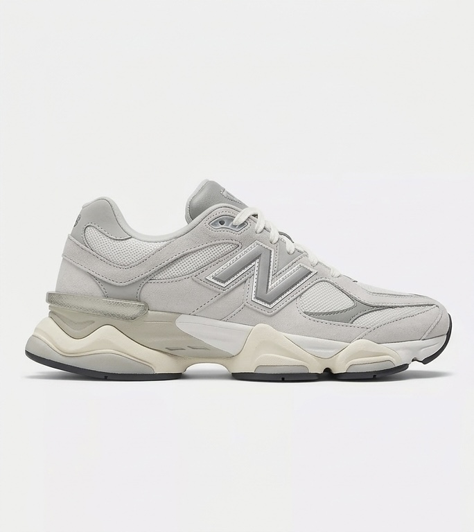 New Balance 9060 Seitenansicht in Weiß/Creme